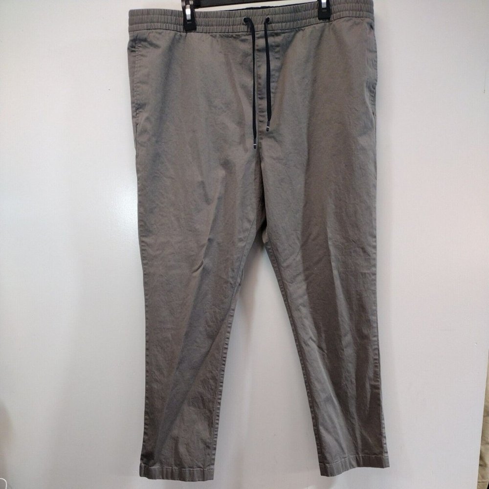 Tommy HIlfiger Men's Cotton Drawstring straight leg pants Dark Tan XXL